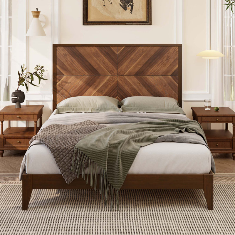 Wayfair mid century modern bed discount
